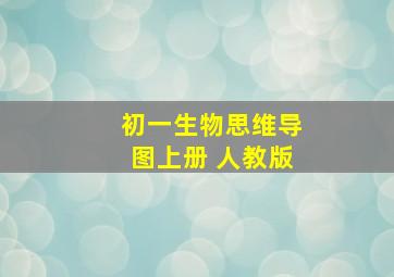 初一生物思维导图上册 人教版